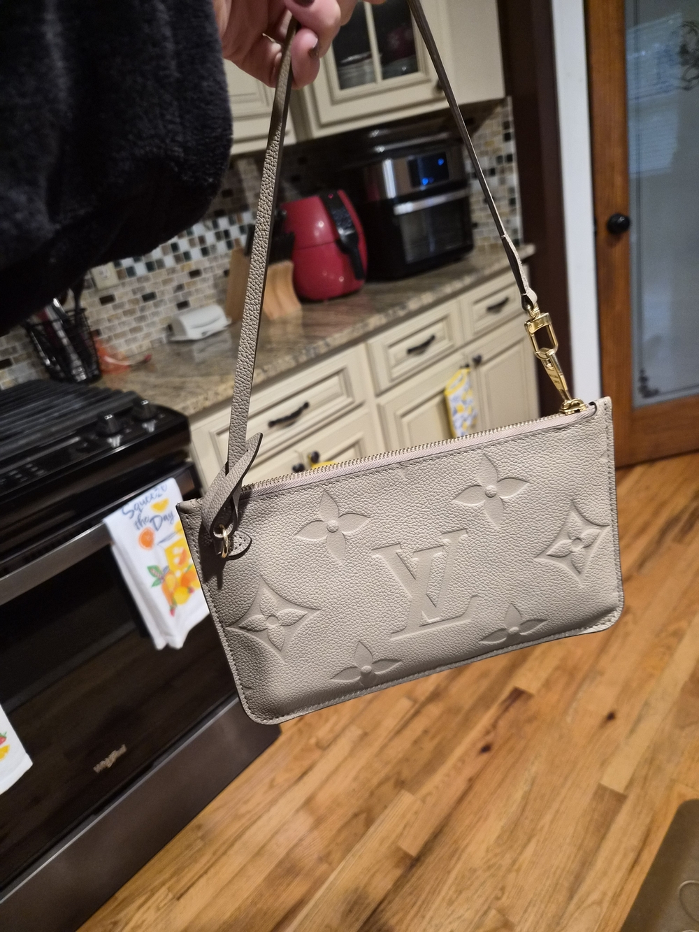 Authentic Louis Vuitton NEVERFULL Pouchette ONLY Color Turtledove FREE SHIPPING! - Picture 8 of 10